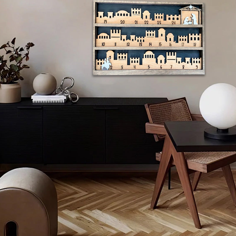 Nativity Advent Calendar – Christian Countdown to Christmas with Moving Figures-Advent Calendar-Unique Casa-Unique Casa