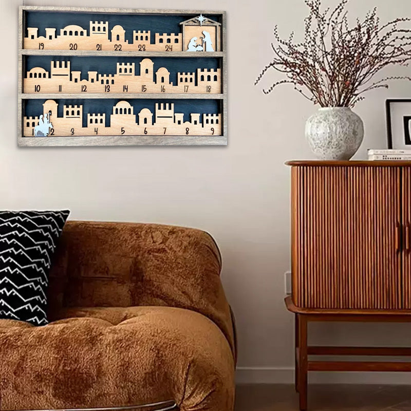 Nativity Advent Calendar – Christian Countdown to Christmas with Moving Figures-Advent Calendar-Unique Casa-Unique Casa