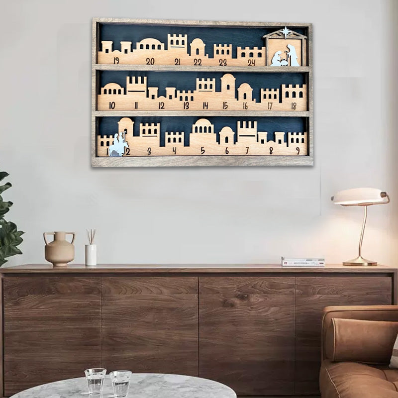 Nativity Advent Calendar – Christian Countdown to Christmas with Moving Figures-Advent Calendar-Unique Casa-Unique Casa