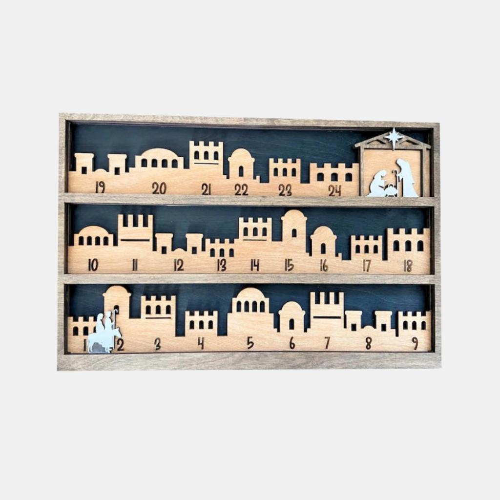 Nativity Advent Calendar – Christian Countdown to Christmas with Moving Figures-Advent Calendar-Unique Casa-Unique Casa