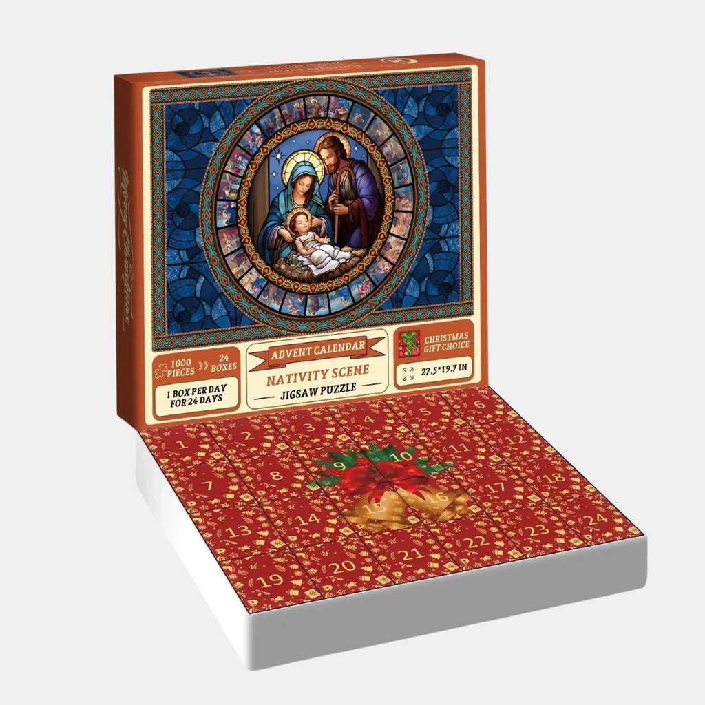 Nativity Scene Jigsaw Puzzle 1000 Pieces – Countdown to Christmas Fun-Advent Calendars-Unique Casa-Unique Casa