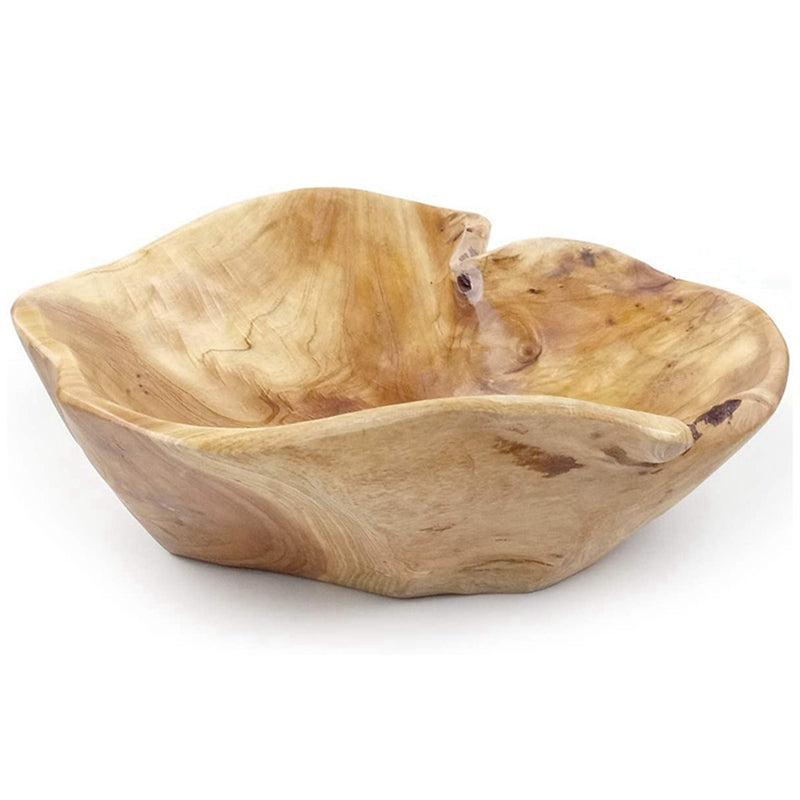 Natural Solid Wood Fruit Bowl – Rustic Elegance for Every Table-Tableware & Serveware-Unique Casa-Large (20-24cm)-Unique Casa