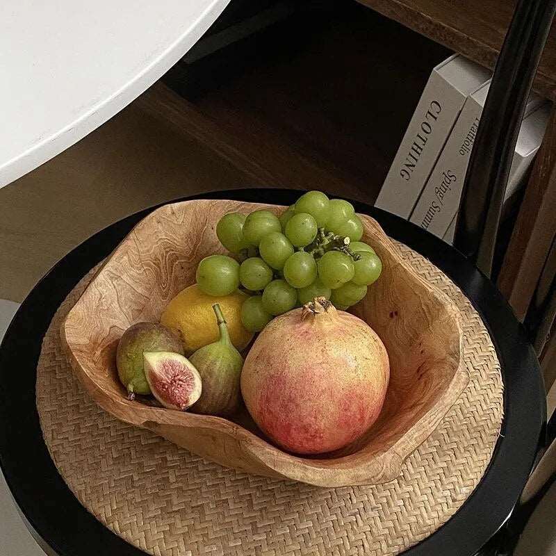 Natural Solid Wood Fruit Bowl – Rustic Elegance for Every Table-Tableware & Serveware-Unique Casa-Unique Casa