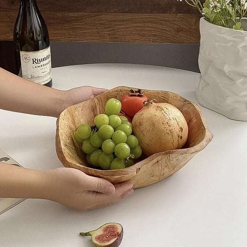 Natural Solid Wood Fruit Bowl – Rustic Elegance for Every Table-Tableware & Serveware-Unique Casa-Unique Casa