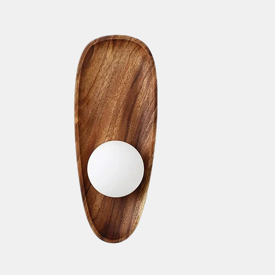 Natural Wood Wall Sconce Lighting – Rustic LED Wall Lamp for Home Decor 5