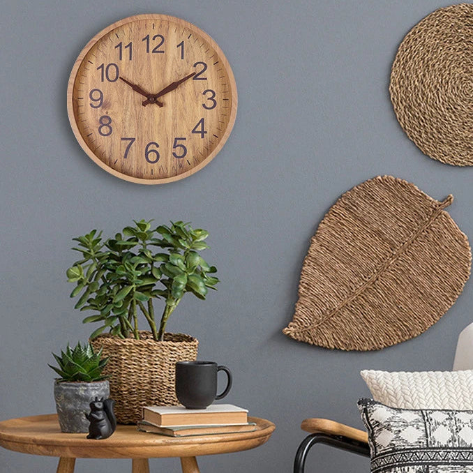 Natural Wooden Wall Clock – Minimalist Timepiece for Home and Office-Unique Casa-Unique Casa