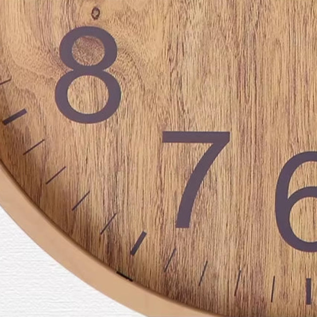 Natural Wooden Wall Clock – Minimalist Timepiece for Home and Office-Unique Casa-Unique Casa