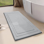 Non-Slip Bath Mat with Soft Memory Foam – Geometric Bathroom Rug for Comfort 11