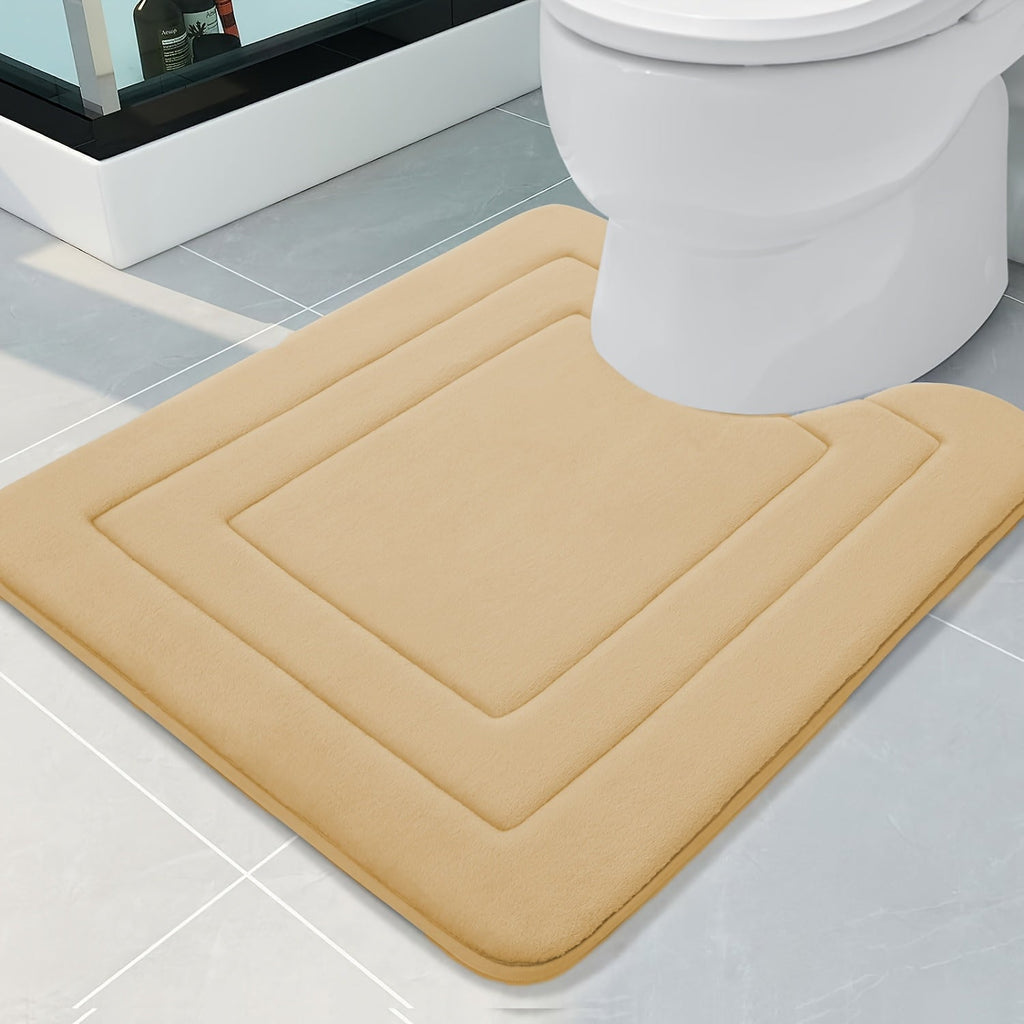 Non-Slip Bath Mat with Soft Memory Foam – Geometric Bathroom Rug for Comfort 4