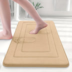 Non-Slip Bath Mat with Soft Memory Foam – Geometric Bathroom Rug for Comfort 5