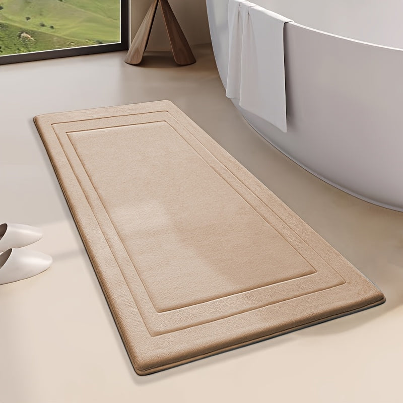 Non-Slip Bath Mat with Soft Memory Foam – Geometric Bathroom Rug for Comfort 6