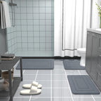 Non-Slip Bath Mat with Soft Memory Foam – Geometric Bathroom Rug for Comfort 7