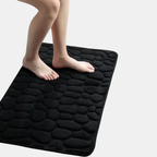 Non Slip Bath Rug with Plush Coral Fleece – Quick Dry Bathroom Rug-Bath Mats-Unique Casa-Black-40x60cm/15.7x23.6in-Unique Casa