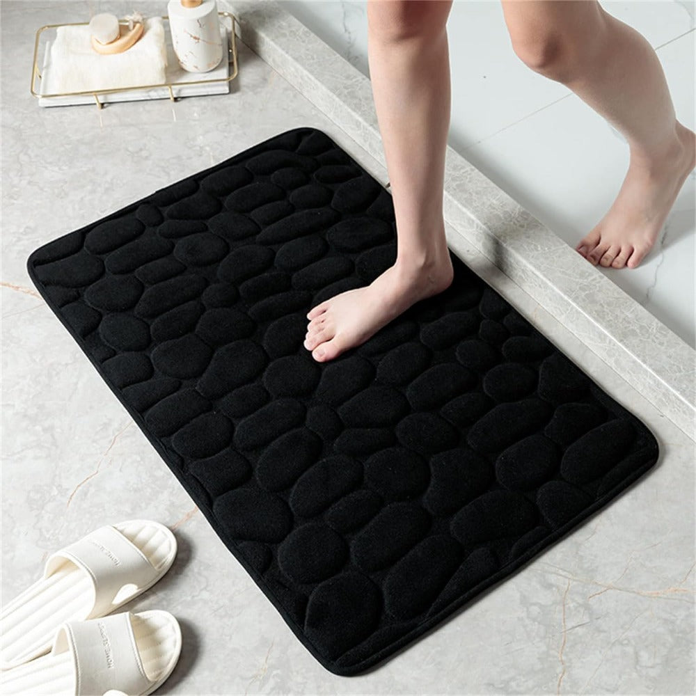 Non Slip Bath Mat with Plush Coral Fleece – Quick Dry Bathroom Rug 1
