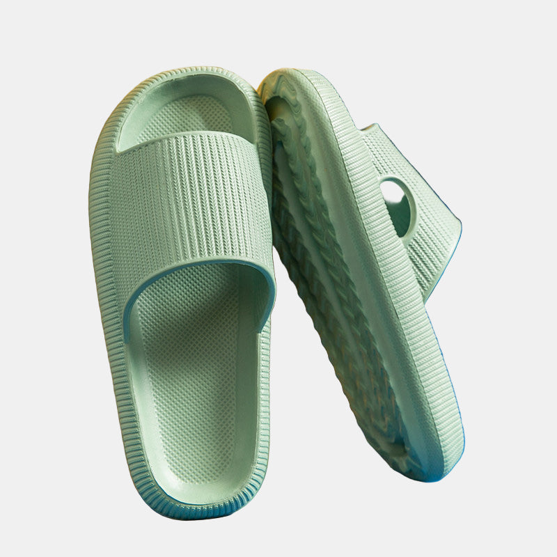 Non-Slip Slippers with Thick Cushion Sole – Lightweight Indoor and Outdoor Comfort Slides-Slippers-Unique Casa-Green-34-35-Unique Casa