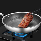 Non-Stick Stainless Steel Frying Pan – Professional Cooking Pan for All Stoves-Cookware-Unique Casa-Unique Casa