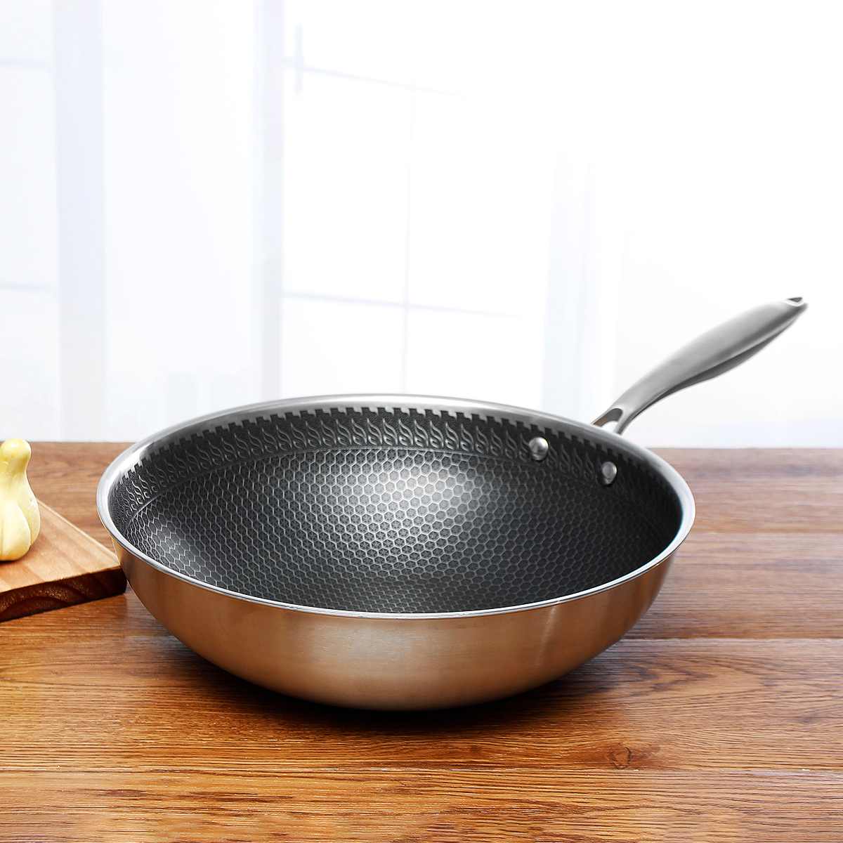 Non-Stick Stainless Steel Frying Pan – Professional Cooking Pan for All Stoves-Cookware-Unique Casa-Unique Casa
