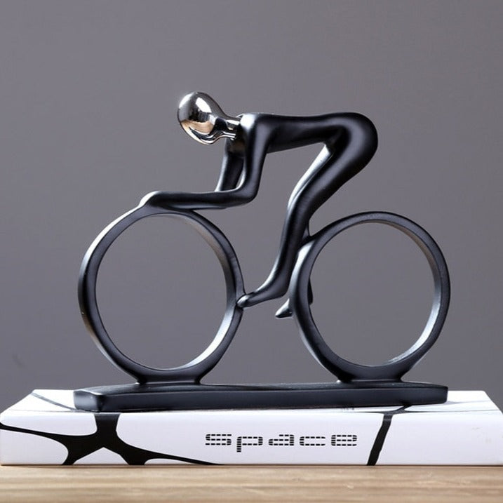 Nordic Abstract Cyclist Sculpture – Modern Wall Sculpture for Home Decor 1