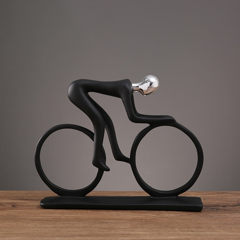 Nordic Abstract Cyclist Sculpture – Modern Wall Sculpture for Home Decor 2