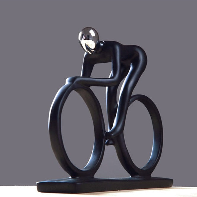 Nordic Abstract Cyclist Sculpture – Modern Wall Sculpture for Home Decor 3