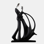 Nordic Abstract Dancing Couple Sculpture – Elegant Home Decor for Art Lovers 0