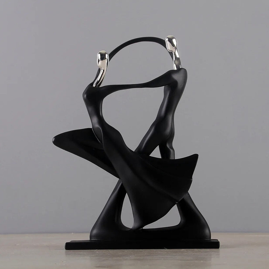 Nordic Abstract Dancing Couple Sculpture – Elegant Home Decor for Art Lovers 2