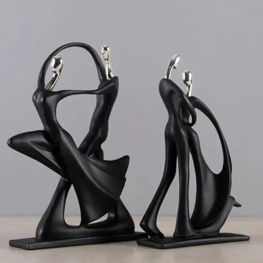 Nordic Abstract Dancing Couple Sculpture – Elegant Home Decor for Art Lovers 3