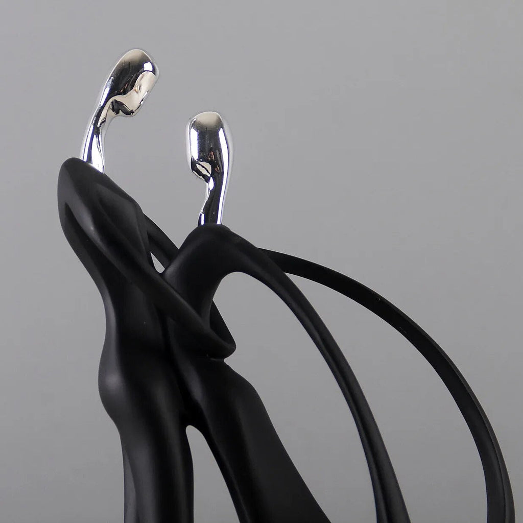 Nordic Abstract Dancing Couple Sculpture – Elegant Home Decor for Art Lovers 4