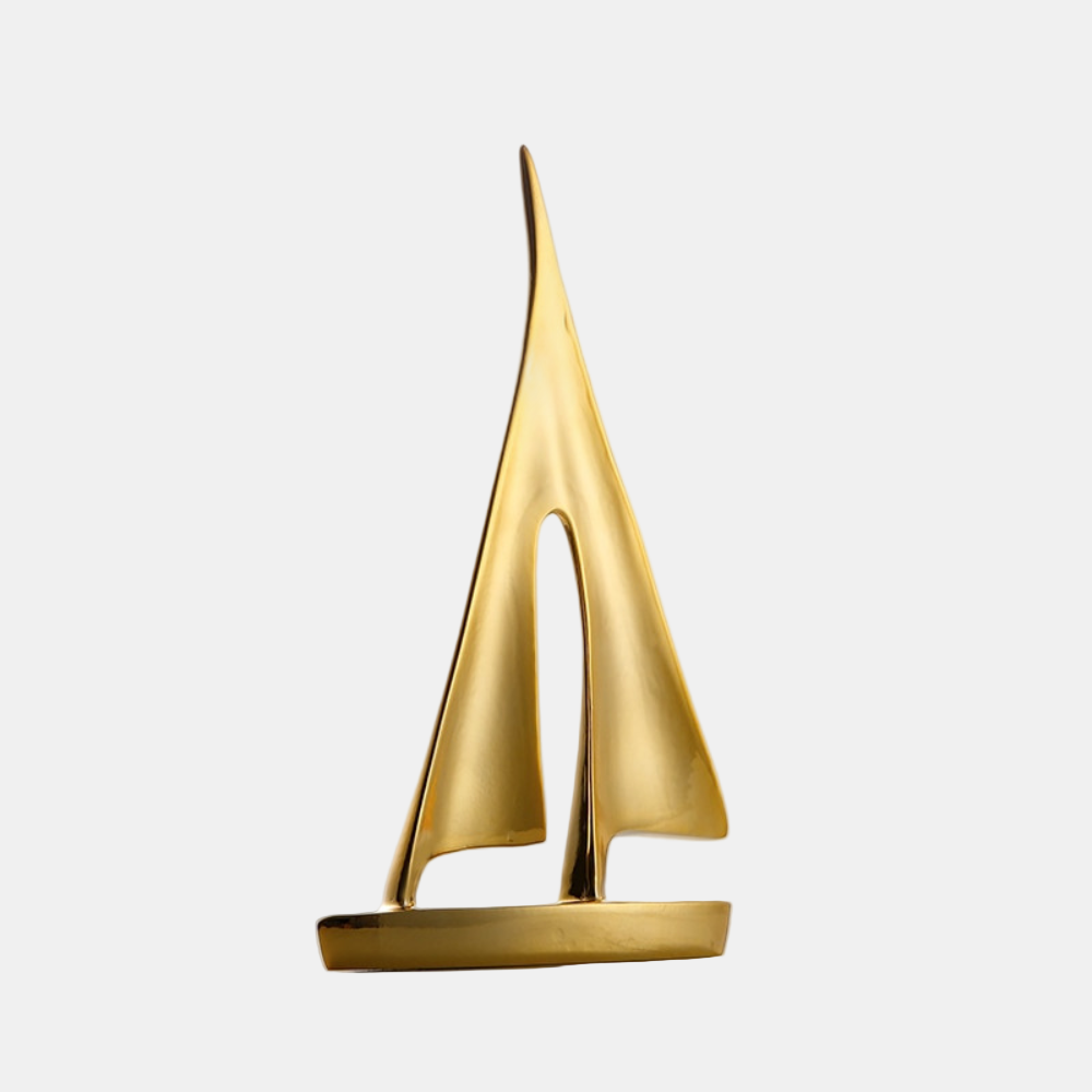Nordic Abstract Sailboat Sculpture – Unique Nautical Decor for Home and Office 4