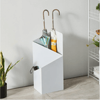 Nordic Geometric Umbrella Stand with Removable Drip Tray-Geometric Umbrella Stand-Unique Casa-White-Unique Casa