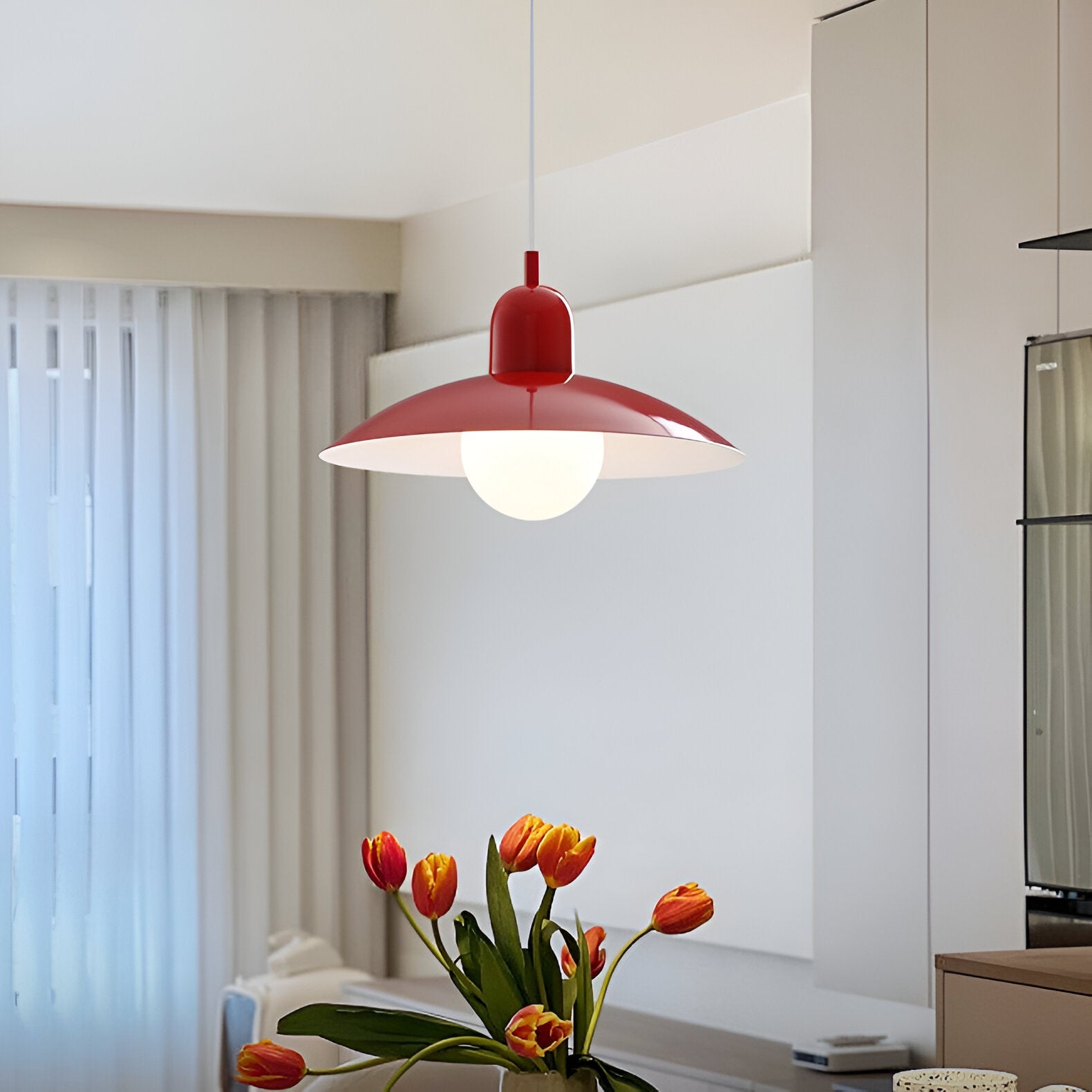 Nordic Minimalist Pendant Light - Bauhaus Hanging Lamp for Kitchen Decor 1