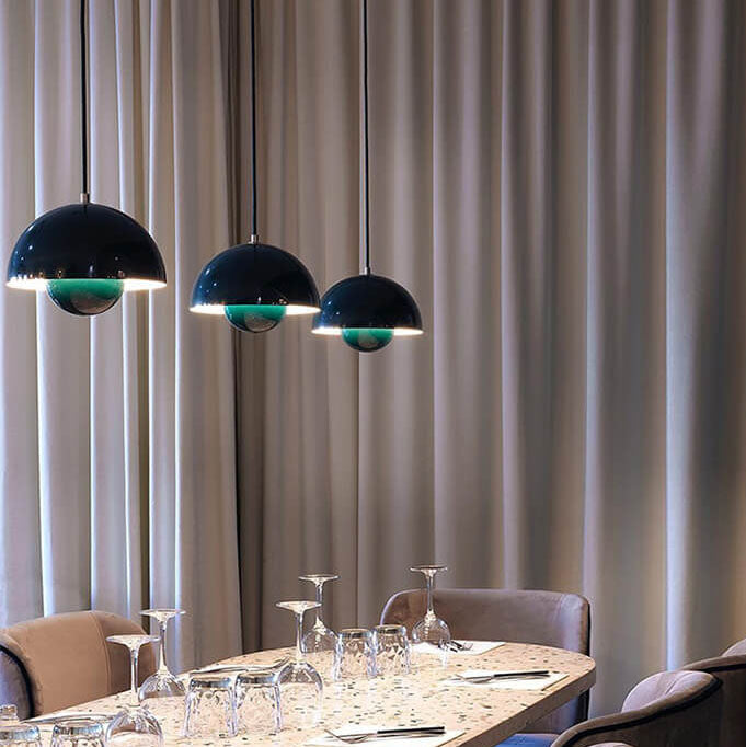 Nordic Pendant Light with Semicircle Dome – Stylish Lighting for Home 3