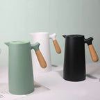 Nordic Thermal Jug with Wooden Handle – Stylish Hot and Cold Beverage Carafe-Coffee & Tea-Unique Casa-Unique Casa