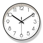 Nordic Wall Clock – Minimalist Design Clock for Home and Office-Wall Clocks-Unique Casa-Black Frame White Face-25 cm-Unique Casa