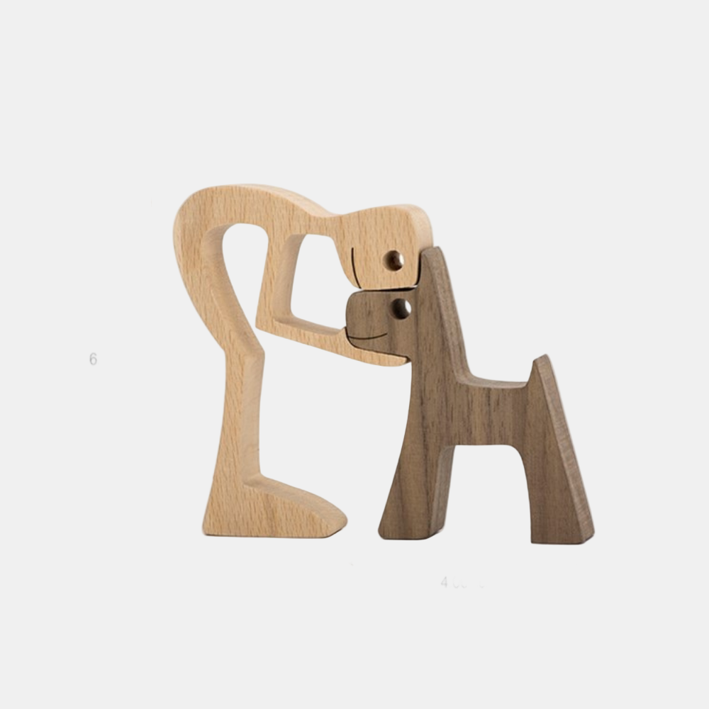 Nordic Wooden Dog Sculptures – Artistic Home Decor for Dog Lovers 1