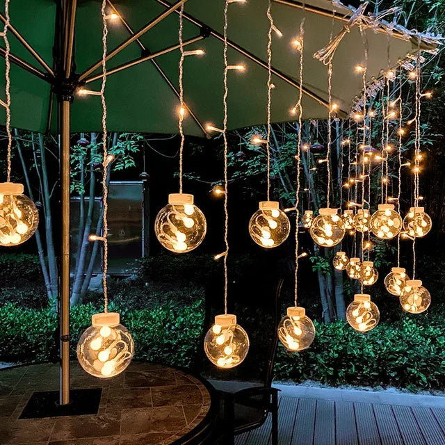 Outdoor Fairy String Lights Wreath – Waterproof LED Garden Decor 1