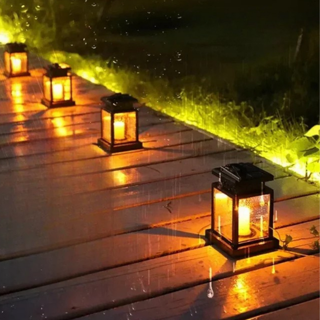 Outdoor Solar Lantern with Flickering LED – Waterproof Solar Lamp for Garden 5