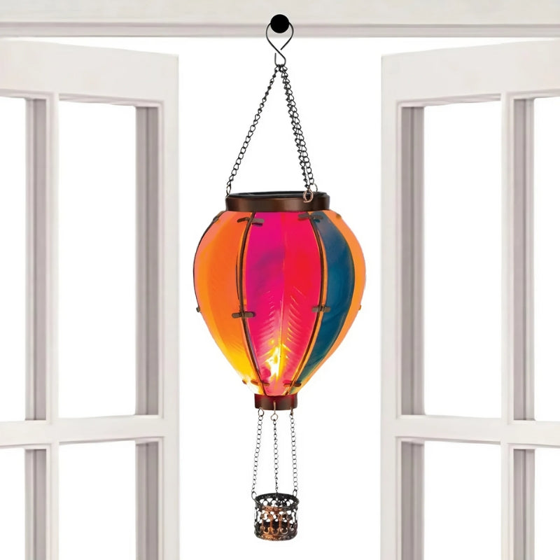 Outdoor Solar Lantern – Hot Air Balloon Design for Garden Illumination 1