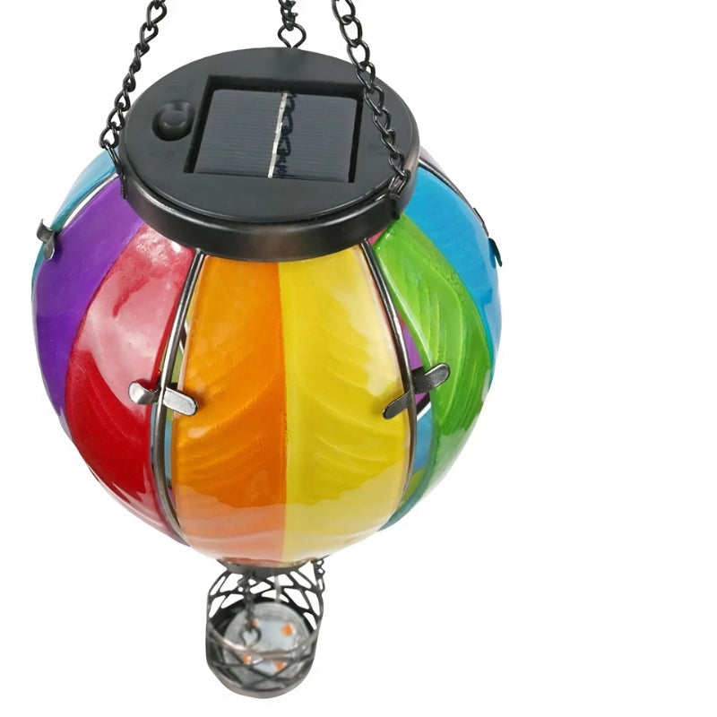 Outdoor Solar Lantern – Hot Air Balloon Design for Garden Illumination 3