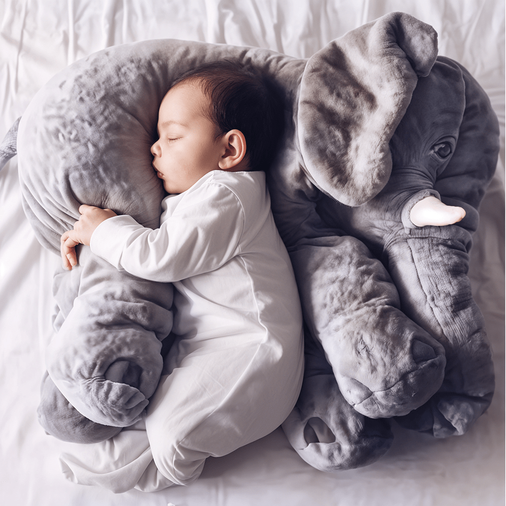 Plush Elephant Cuddly Cushion – Soft Toy Pillow for Babies and Toddlers-Children Toys & Accessoires-Unique Casa-Unique Casa