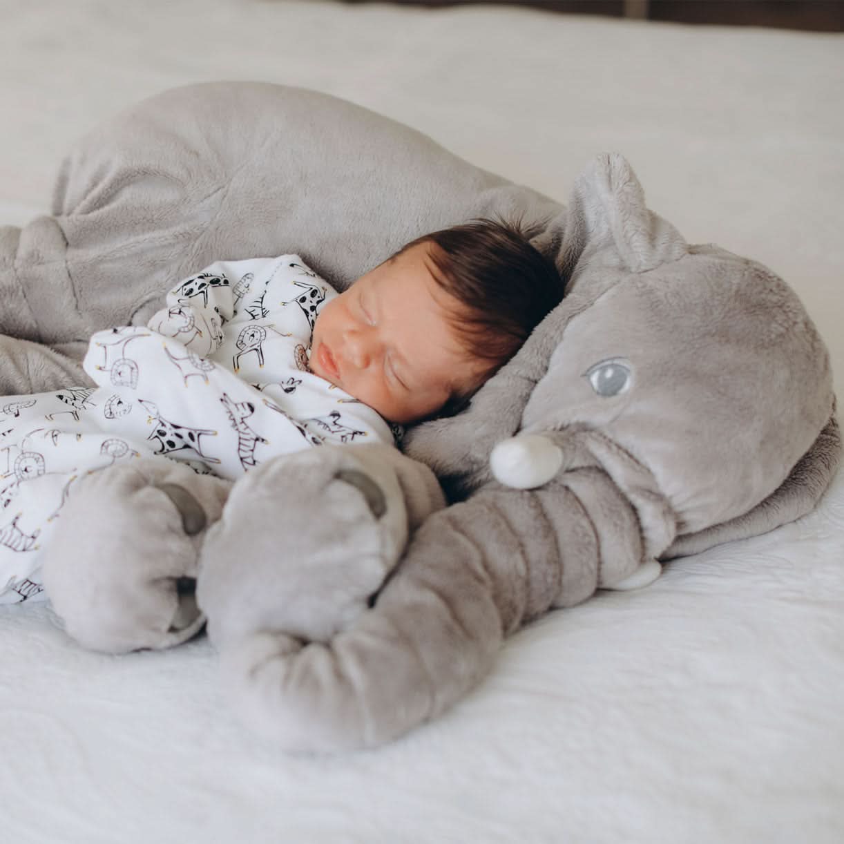 Plush Elephant Cuddly Cushion – Soft Toy Pillow for Babies and Toddlers-Children Toys & Accessoires-Unique Casa-Unique Casa