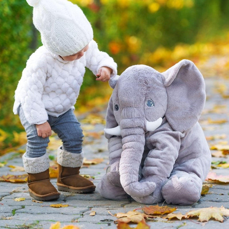 Plush Elephant Cuddly Cushion – Soft Toy Pillow for Babies and Toddlers-Children Toys & Accessoires-Unique Casa-Unique Casa