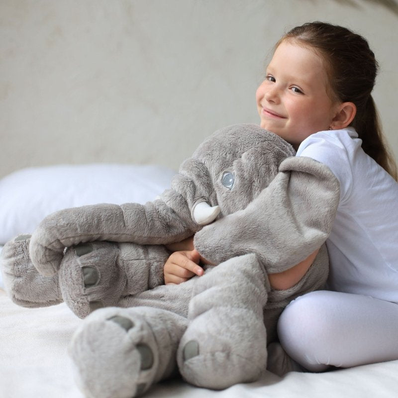 Plush Elephant Cuddly Cushion – Soft Toy Pillow for Babies and Toddlers-Children Toys & Accessoires-Unique Casa-Unique Casa