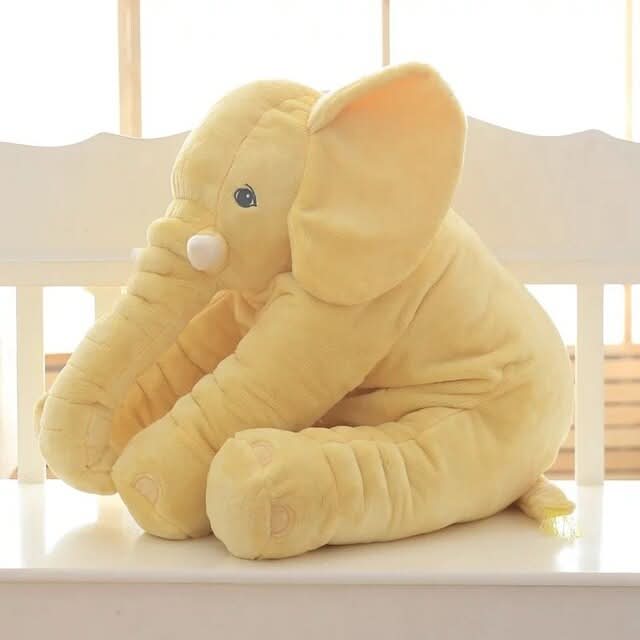 Plush Elephant Cuddly Cushion – Soft Toy Pillow for Babies and Toddlers-Children Toys & Accessoires-Unique Casa-Yellow-40 cm-Unique Casa