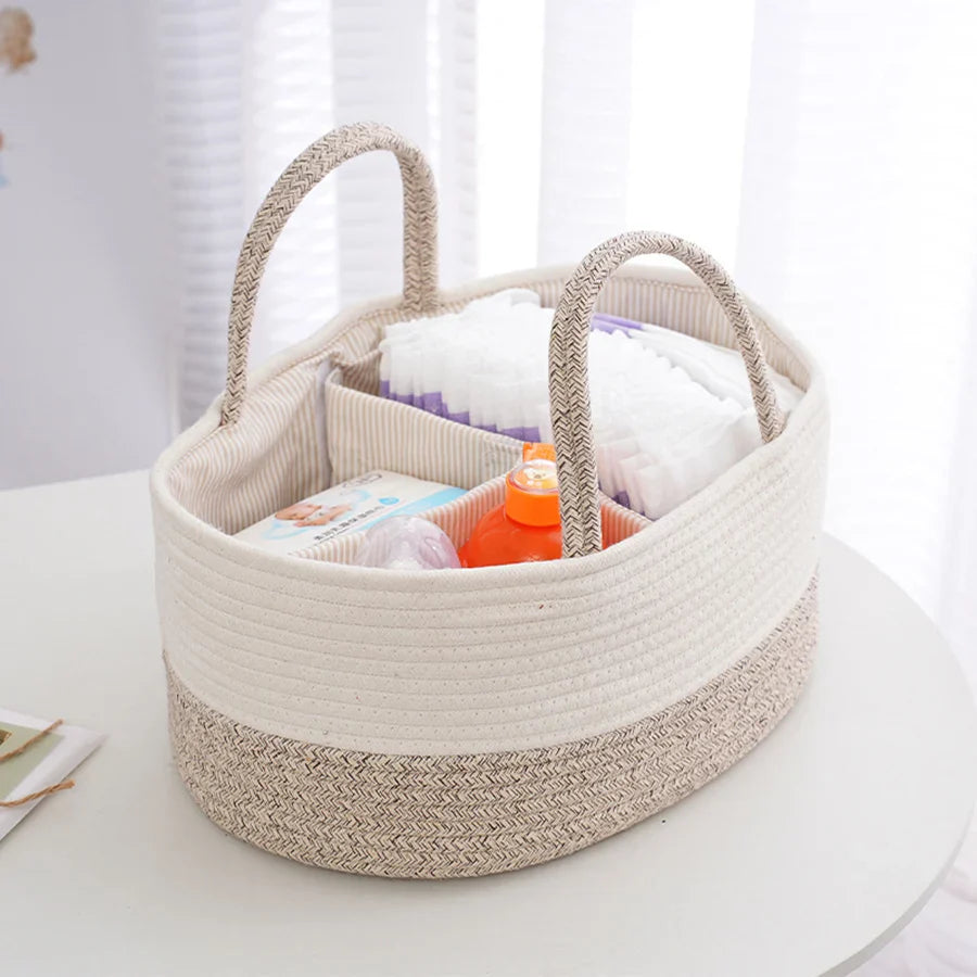 Portable Baby Nappy Caddy Organizer with Removable Divider-Baby & Children-Unique Casa-Unique Casa