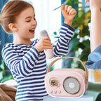 Portable Bluetooth Speaker with Wireless Microphone – Kids’ Handheld Karaoke Fun-Unique Casa-Unique Casa