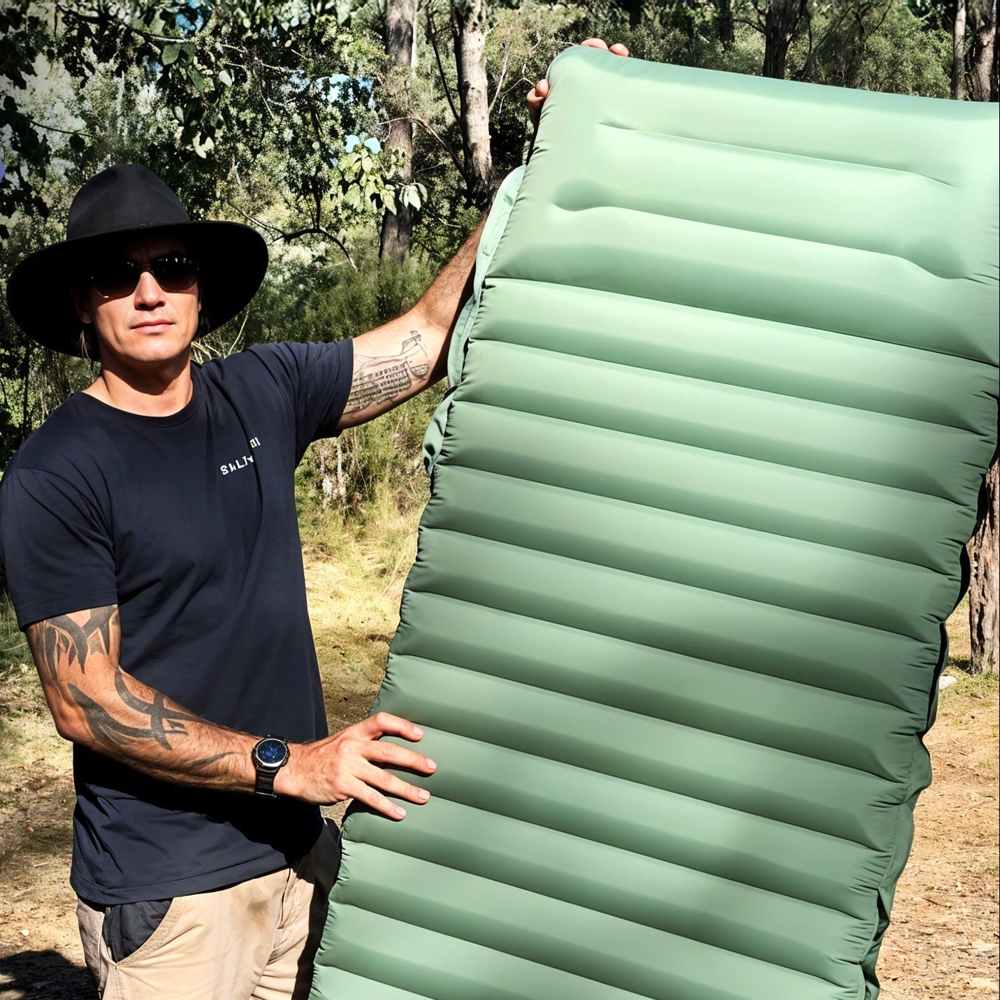 Portable Inflatable Camping Mattress with Built-in Pump – Lightweight Air Bed 1