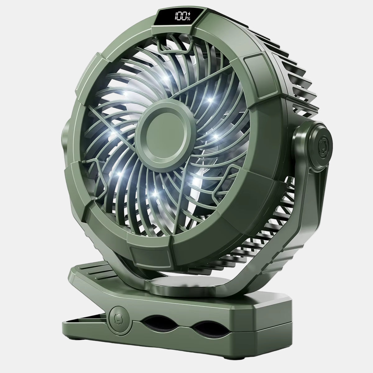 Portable Misting Fan with LED Light – Rechargeable Battery Operated Outdoor Cooling Fan-Misting Fan-Unique Casa-Unique Casa