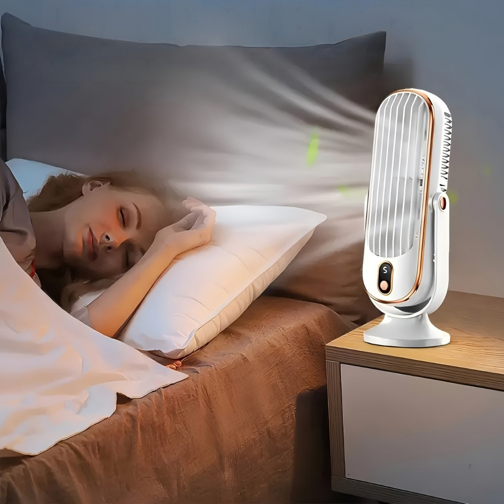 Portable USB Desk Fan with 360° Swivel – Mini Fan for Home and Travel 4