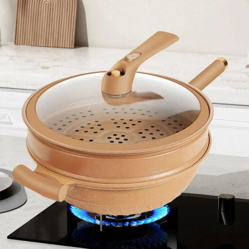 Premium Nonstick Cooking Pot - Fast, Healthy, and Flavorful Cooking Made Simple-Iron Wok Cooking Pro-Unique Casa-Unique Casa